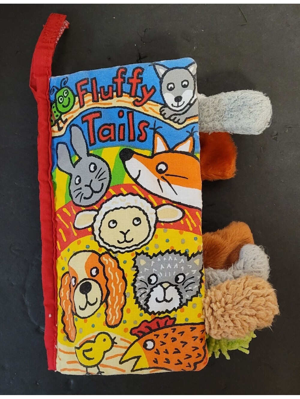 Jellycat Fluffy Tails Soft Book Animals Sensory Developmental Crinkle Noises
